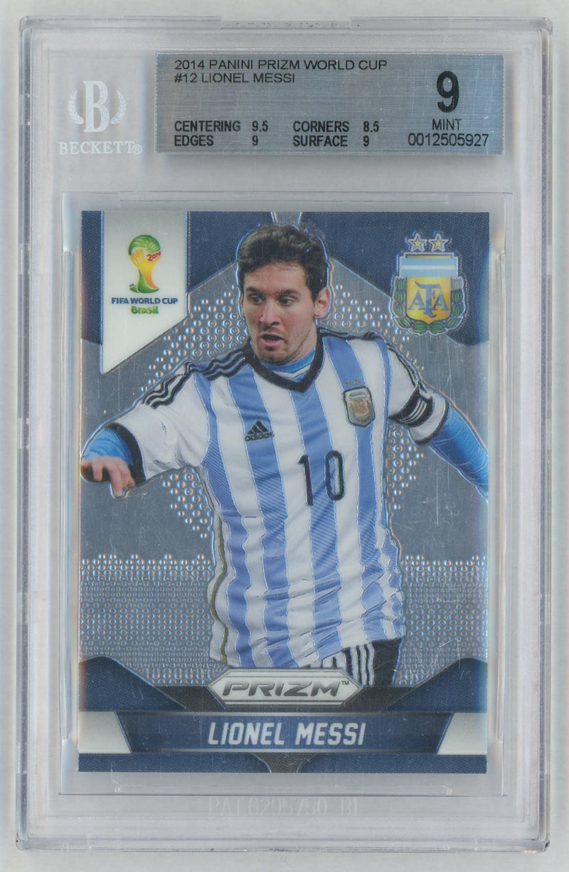 2014 Panini Prizm World Cup Lionel Messi #12 BGS 9