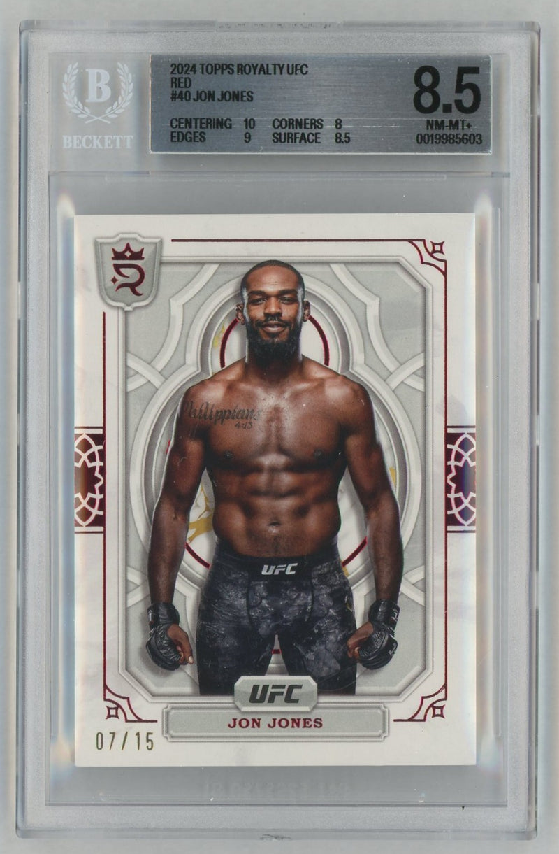 2024 Topps Royalty UFC Red Jon Jones #40 /15 BGS 8.5