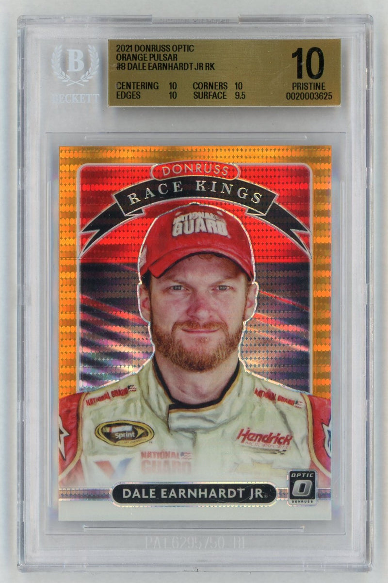 2021 Panini Donruss Optic Orange Pulsar Dale Earnhardt Jr. #8 /750 BGS 10