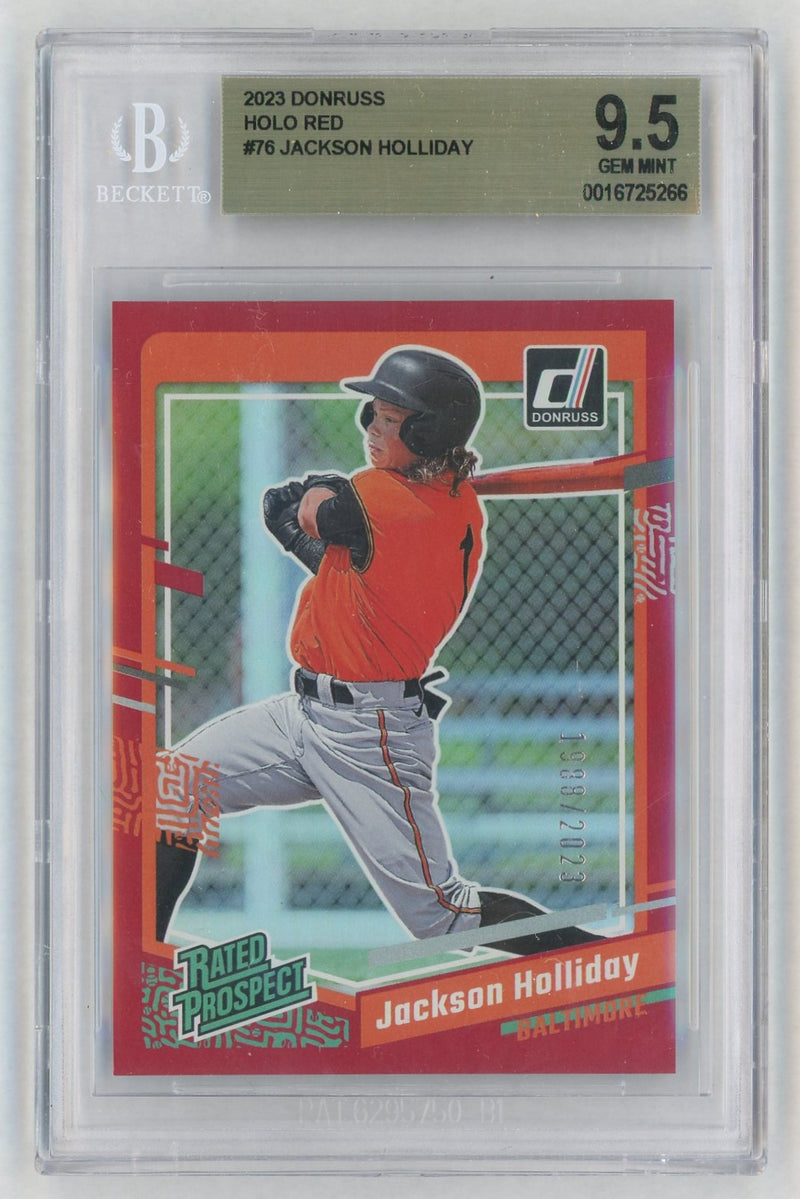 2023 Donruss Holo Red Jackson Holliday #76 /2023 BGS 9.5