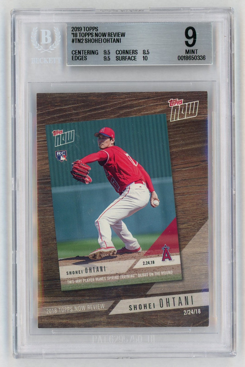 2019 Topps '18 Now Review Shohei Ohtani #TN2 BGS 9