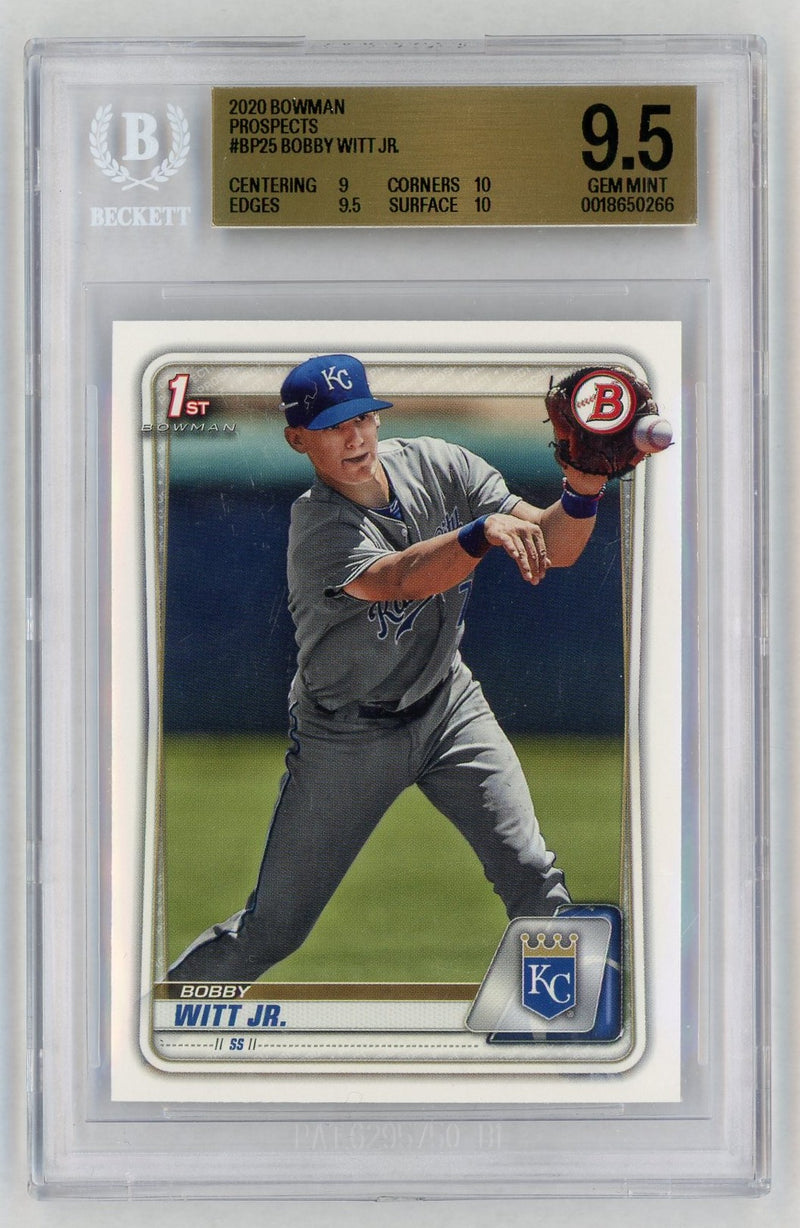 2020 Bowman Paper Prospect Bobby Witt Jr. #BP25 BGS 9.5