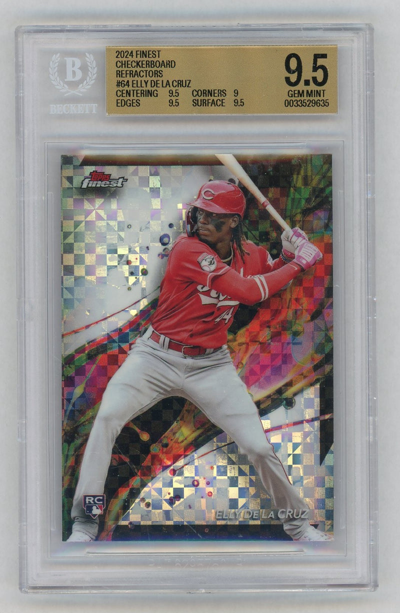 2024 Finest Checkerboard Refractors Elly De La Cruz #64 BGS 9.5
