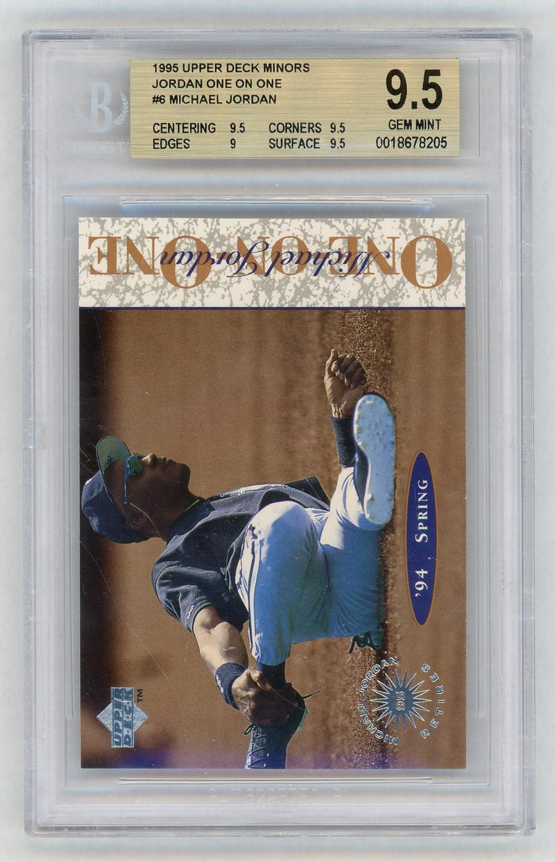 1995 Upper Deck Minor League Michael Jordan One On One '94 Spring Training #6 BGS 9.5