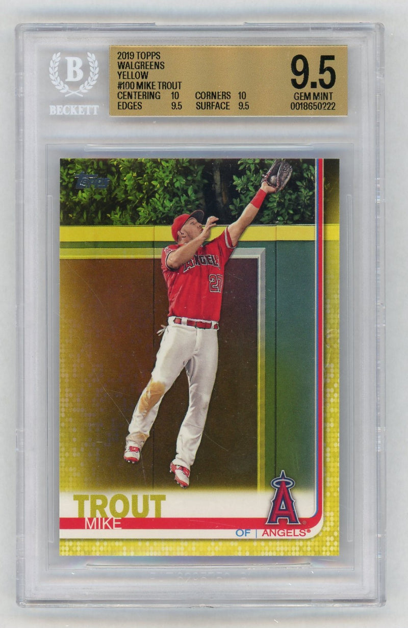 2019 Topps Walgreens Yellow Mike Trout #100 BGS 9.5