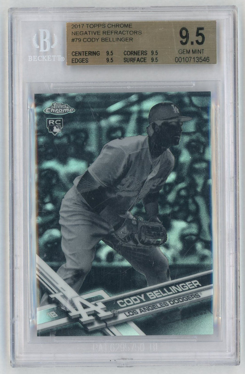 2017 Topps Chrome Negative Refractor Cody Bellinger #79 BGS 9.5