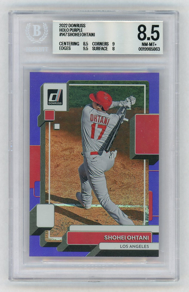 2022 Donruss Holo Purple Shohei Ohtani #147 BGS 8.5