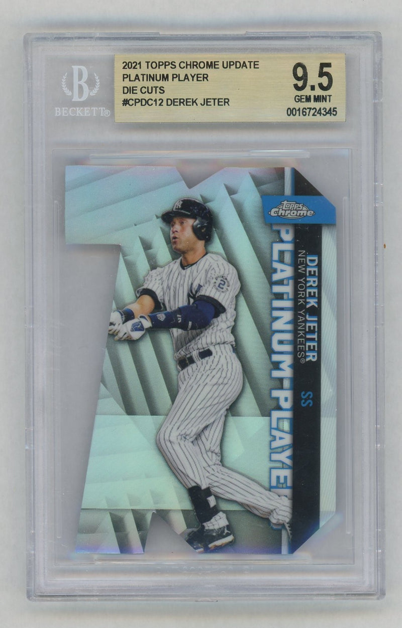 2021 Topps Chrome Update Platinum Player Die Cuts Derek Jeter #CPDC12 BGS 9.5