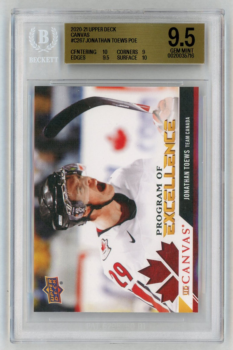2020 Upper Deck Canvas Jonathan Toews #C267 BGS 9.5
