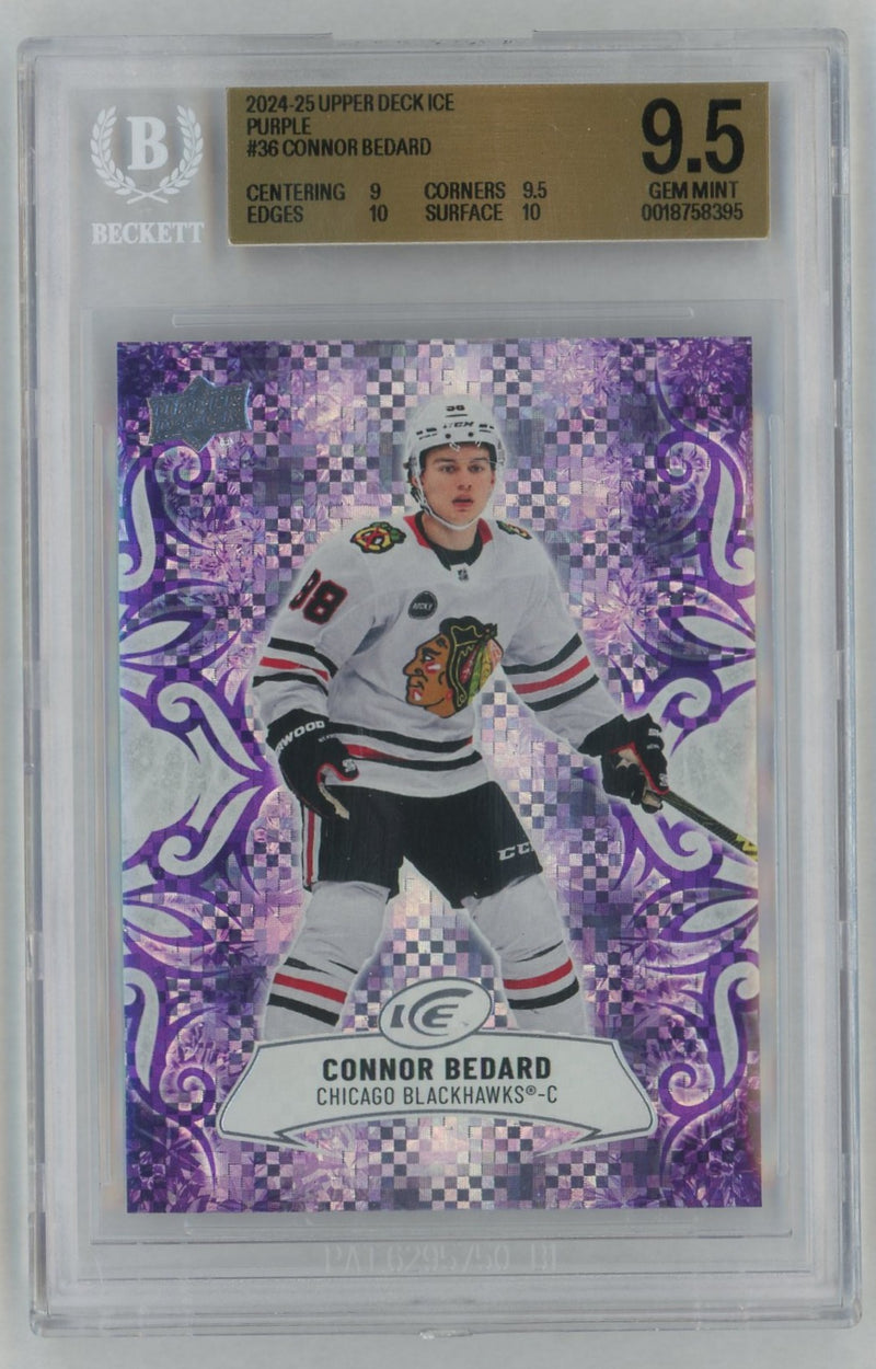 2024 Deck Ice Purple Connor Bedard #36 BGS 9.5