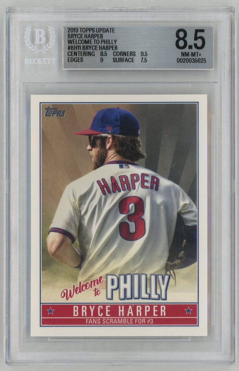 2019 Topps Update Bryce Harper Welcome To Philly Bryce Harper #BH11 BGS 8.5