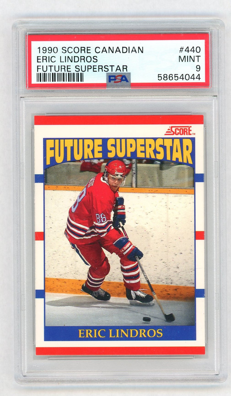 1990 Score Canadian Future Superstar Eric Lindros #440 PSA 9