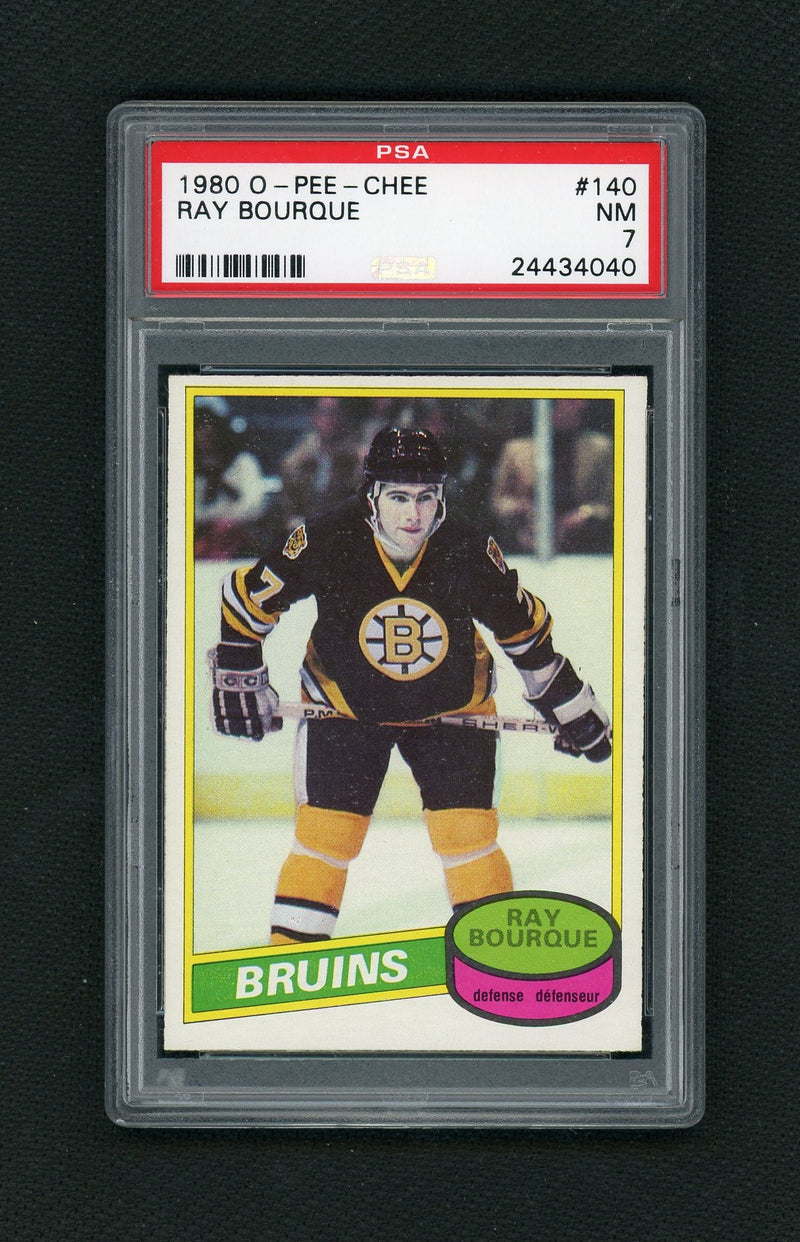 1980 O-Pee-Chee Ray Bourque #140 PSA 7