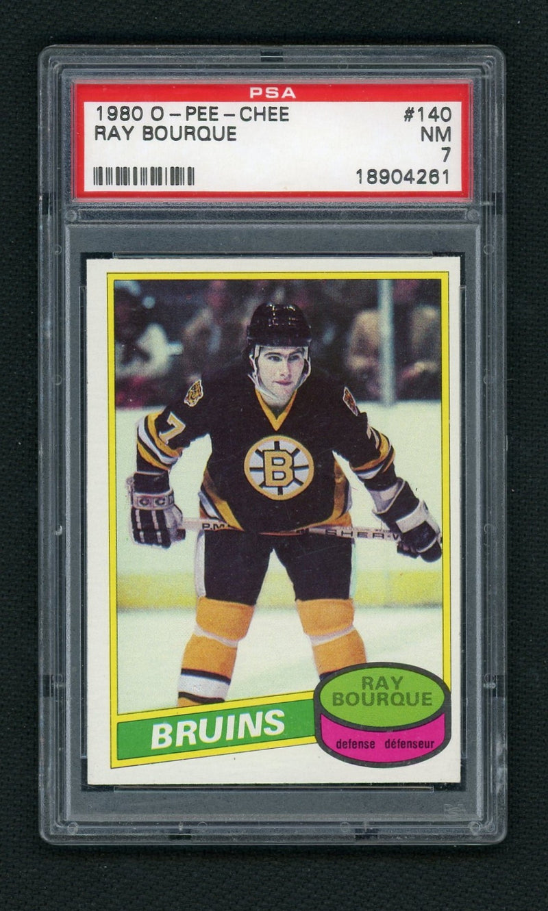 1980 O-Pee-Chee Ray Bourque #140 PSA 7