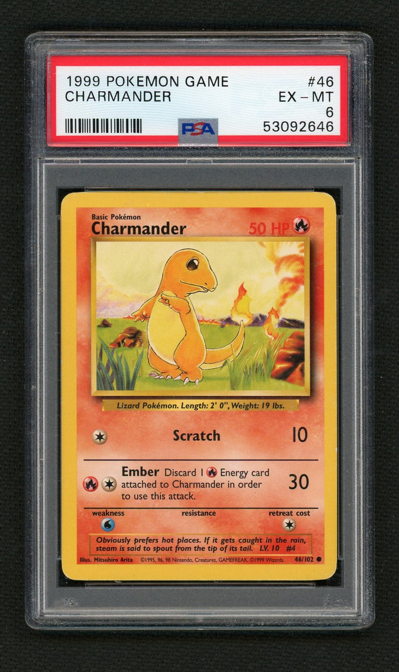 1999 Pokemon Base Set Charmander #46 PSA 6