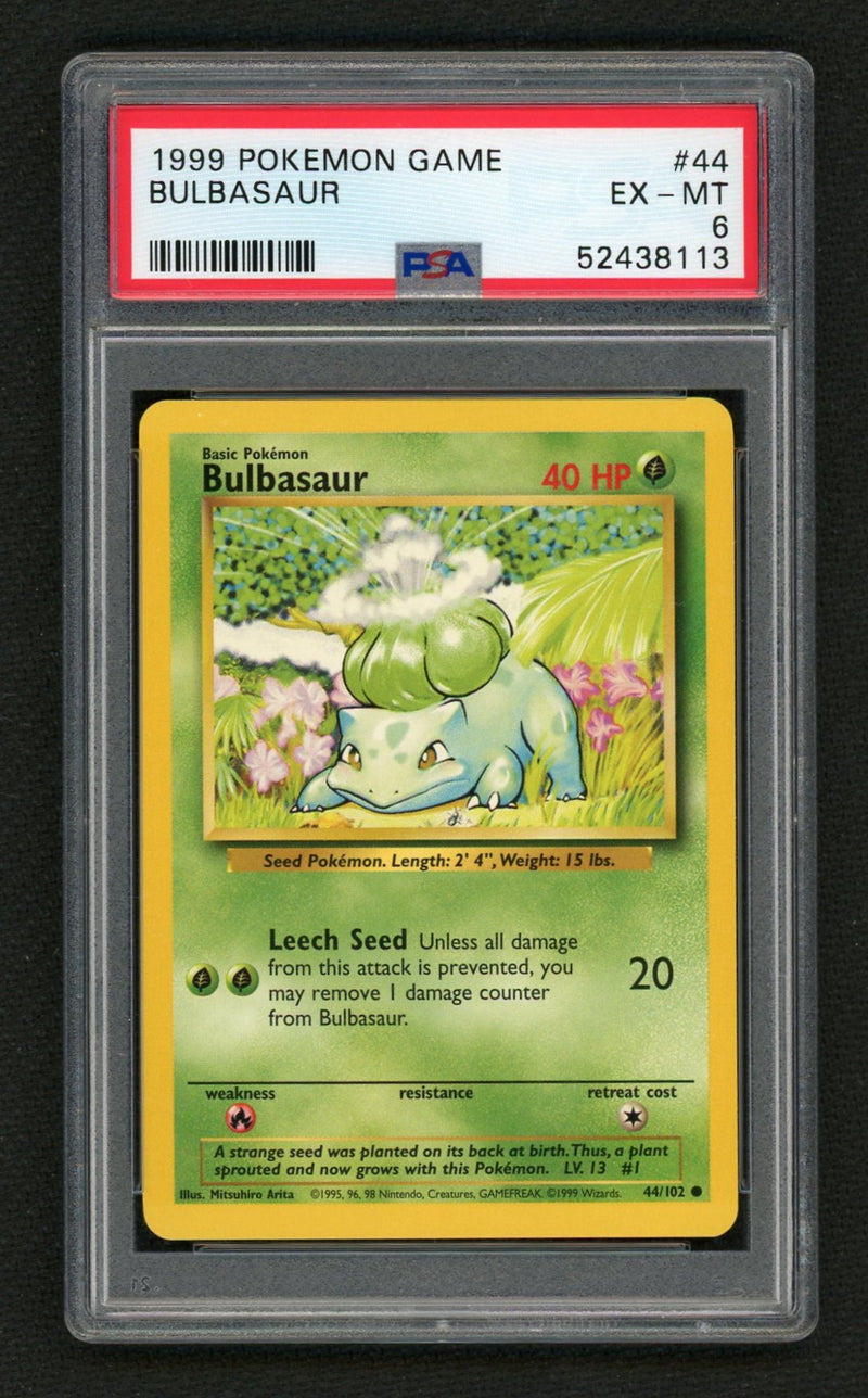 1999 Pokemon Base Set Bulbasaur #44 PSA 6