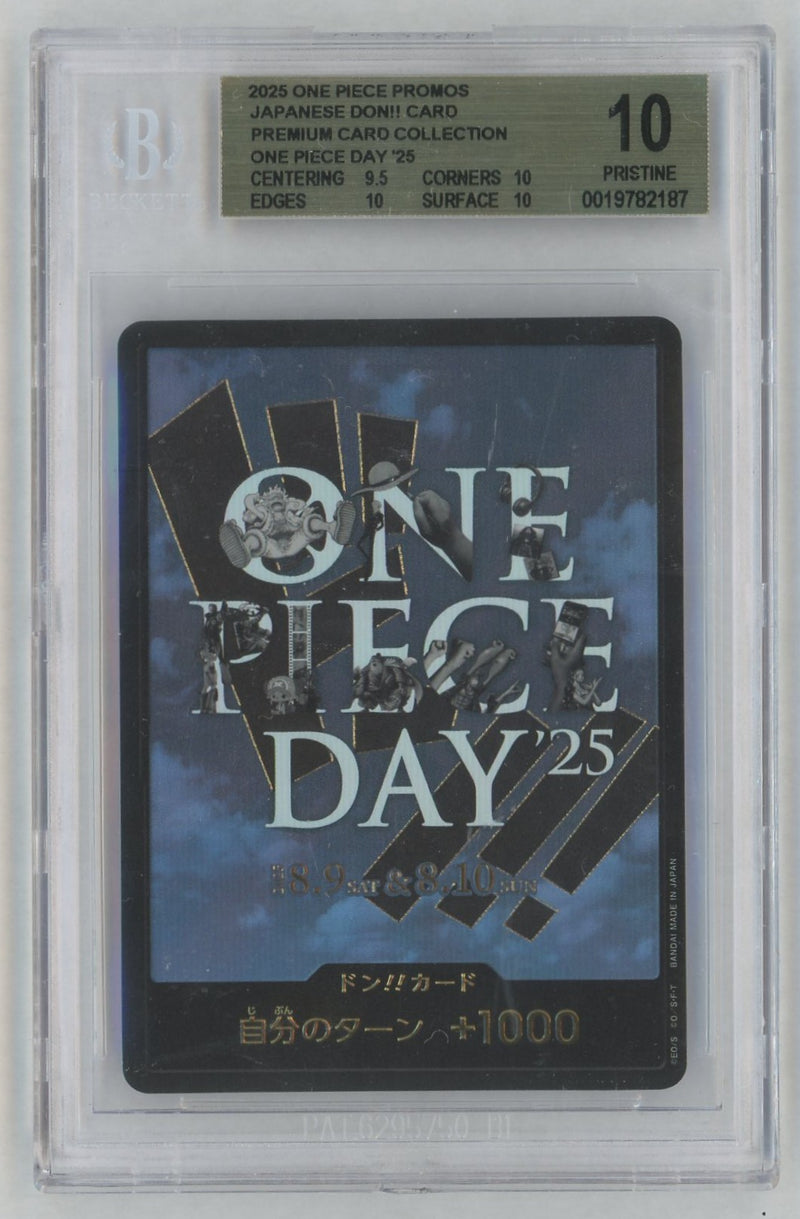 2025 One Piece Promo Japanese One Piece Day Don!! Card BGS 10
