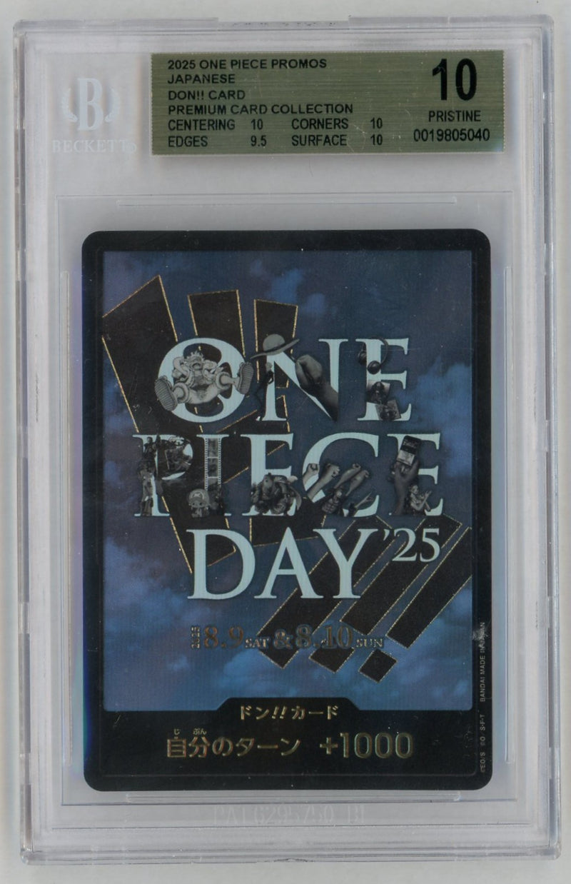 2025 One Piece Promo Japanese One Piece Day Don!! Card BGS 10