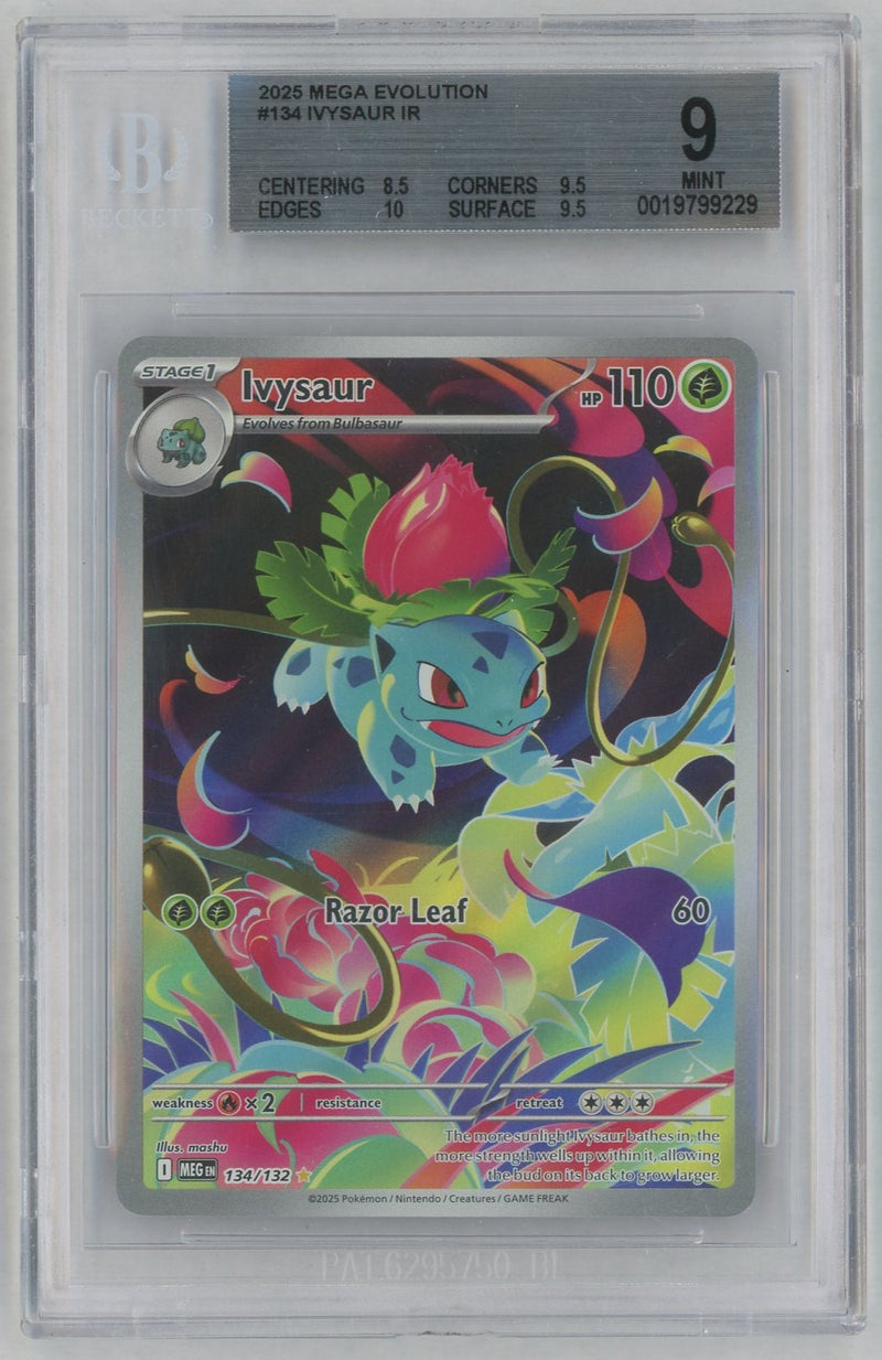 2025 Pokemon Mega Evolution Illustration Rare Ivysaur #134 BGS 9