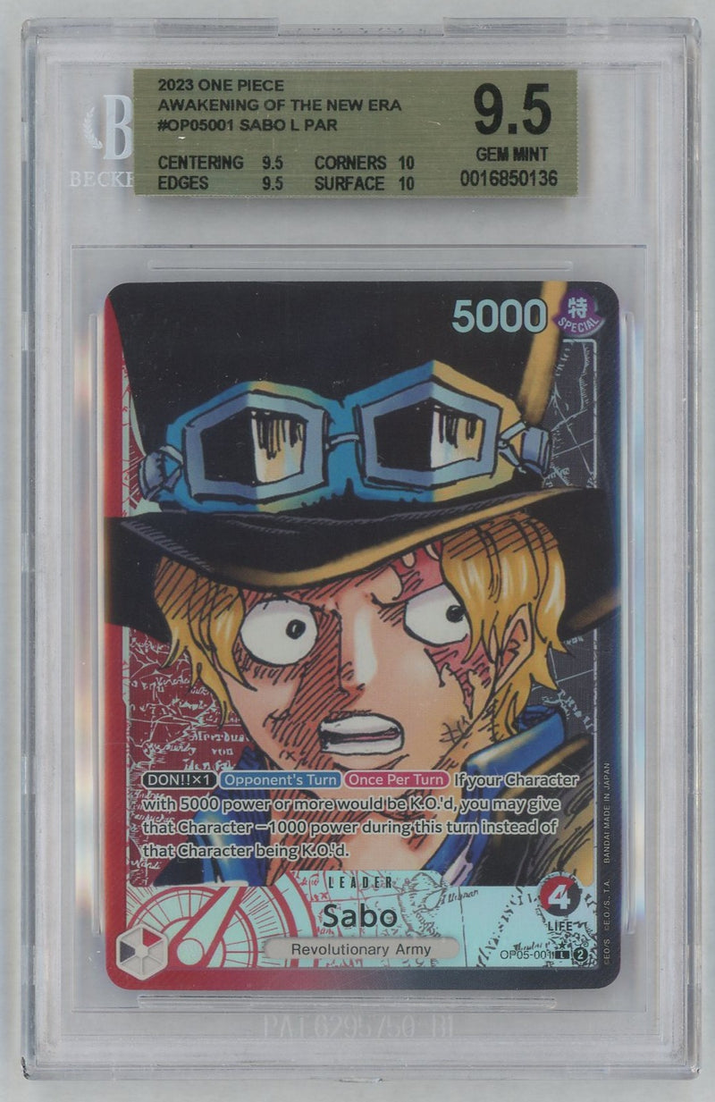 2023 One Piece Awakening of the New Era Alternate Art Sabo #OP05001 BGS 9.5