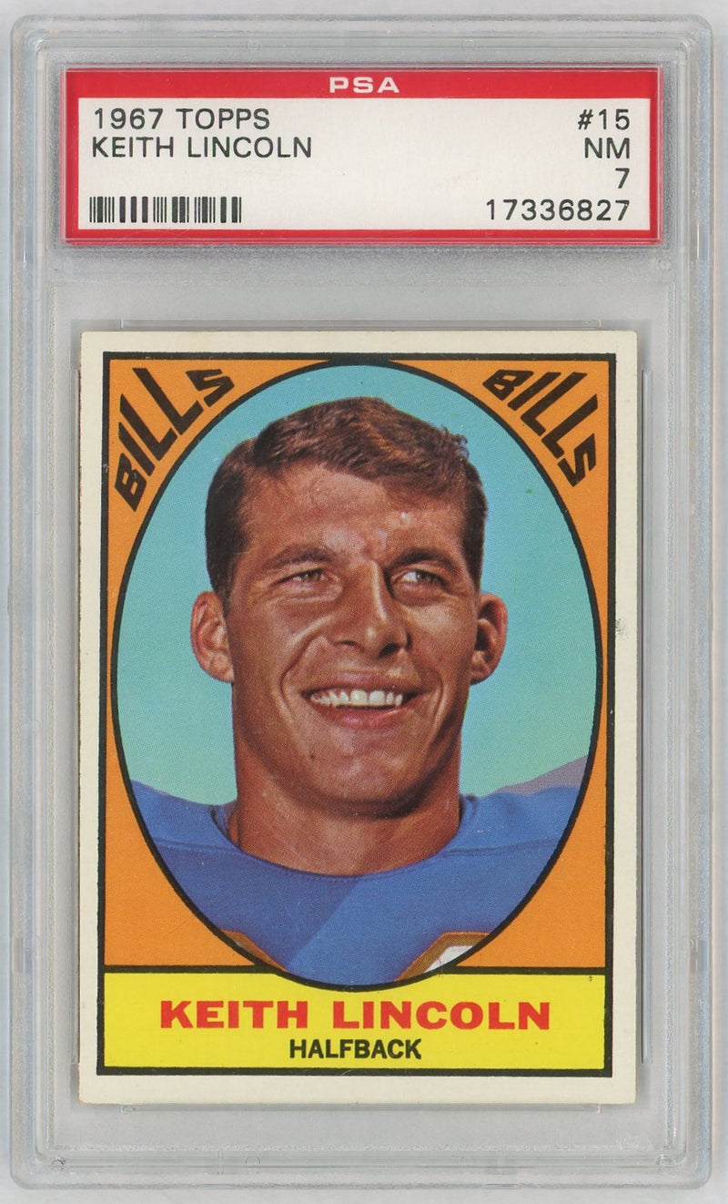 1967 Topps Keith Lincoln #15 PSA 7