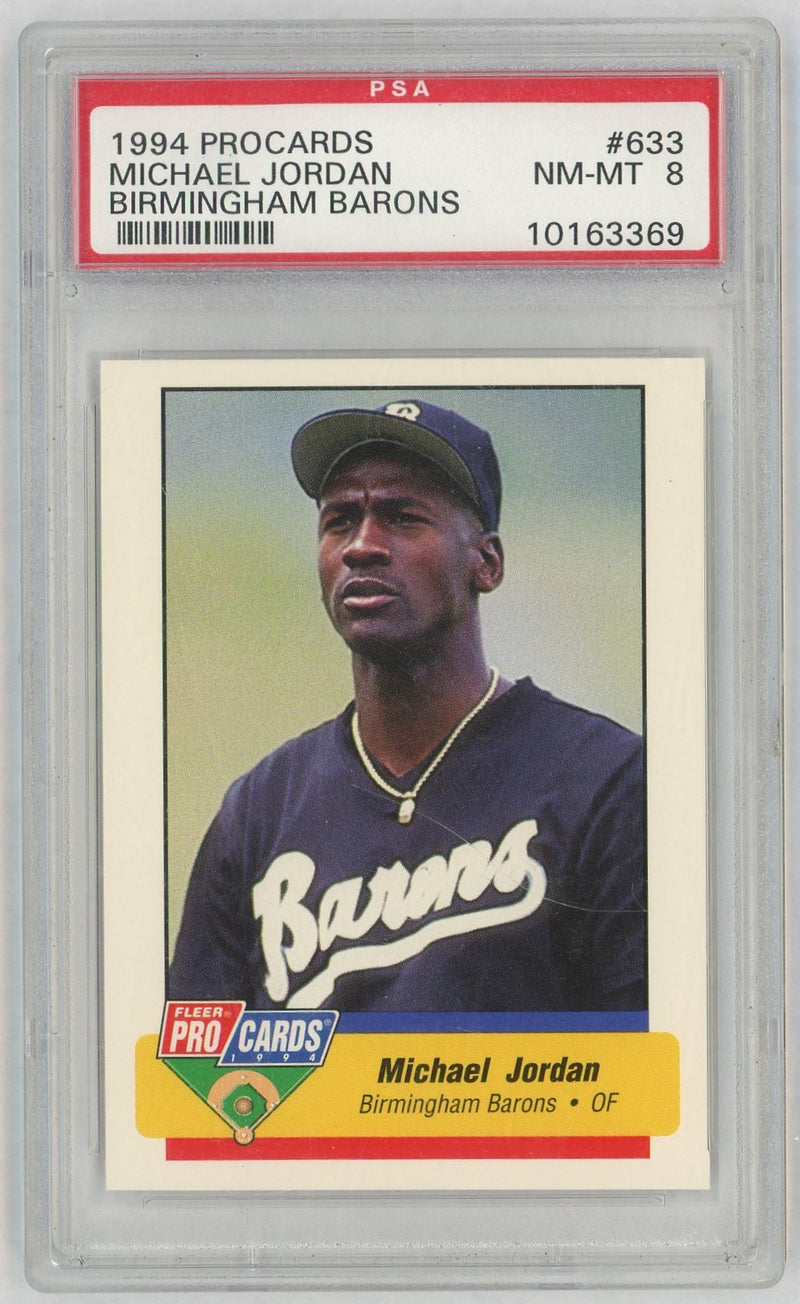 1994 Fleer Procards Birmingham Barons Michael Jordan #633 PSA 8