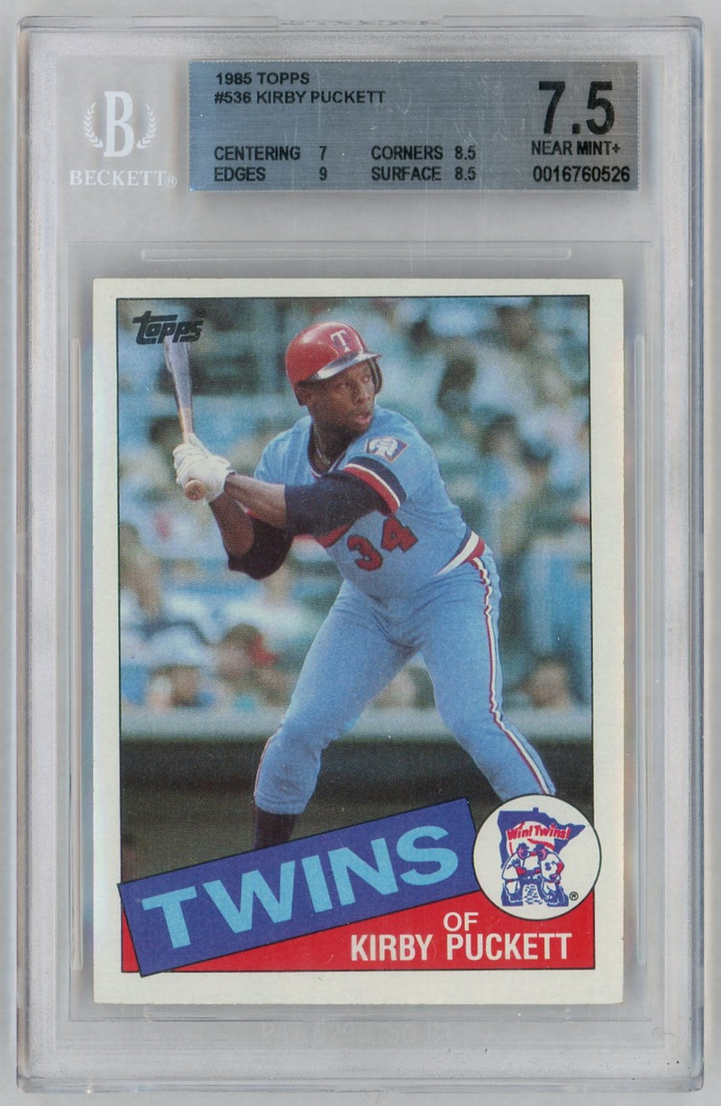 1985 Topps Kirby Puckett #536 BGS 7.5