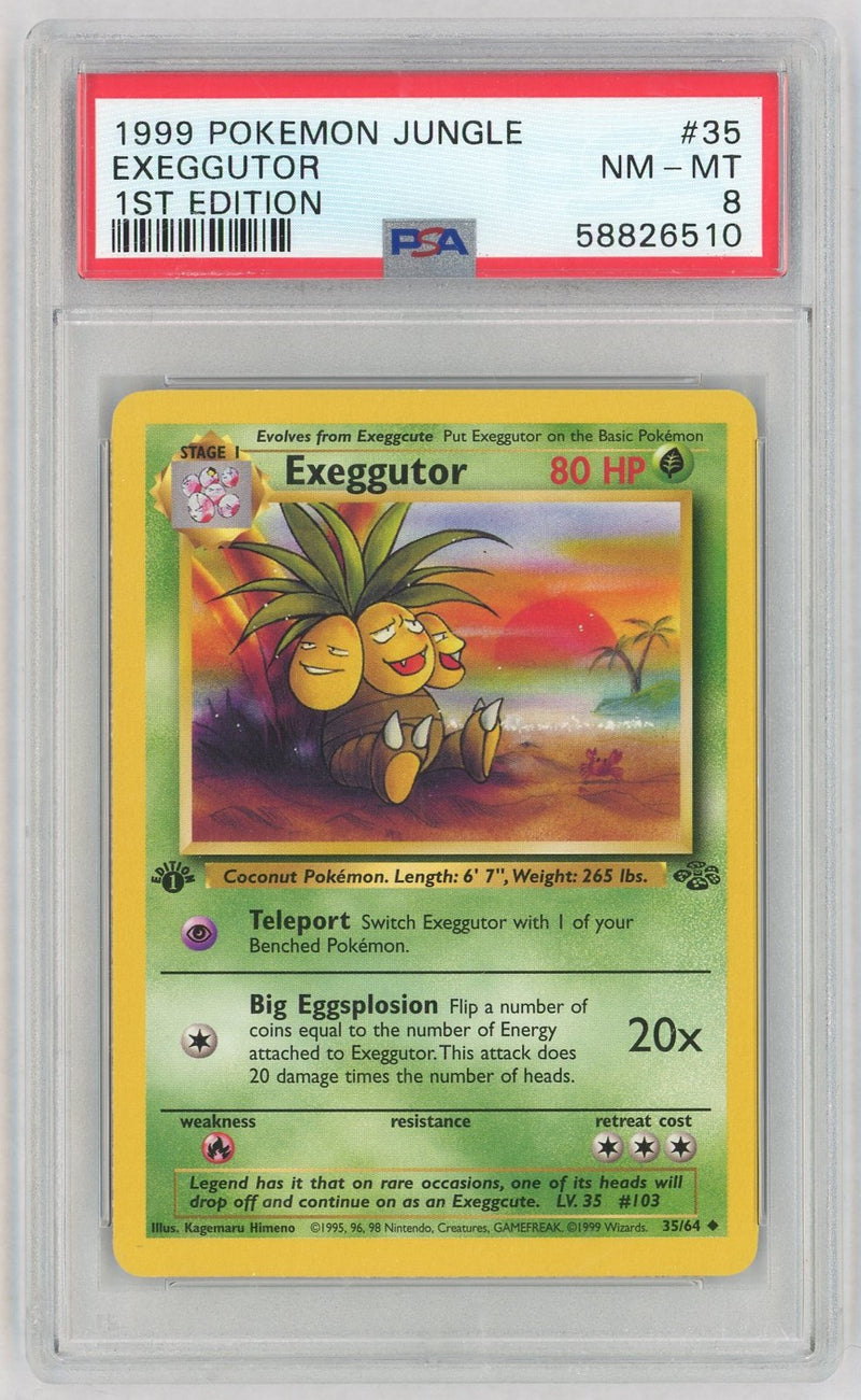 1999 Pokemon Jungle 1st Edition Exeggutor #35 PSA 8