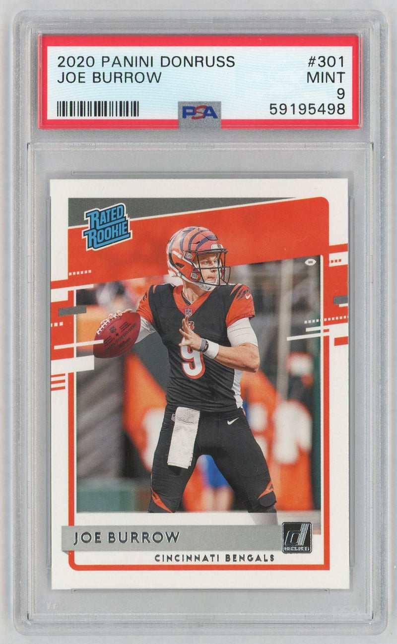 2020 Panini Donruss Joe Burrow #301 PSA 9