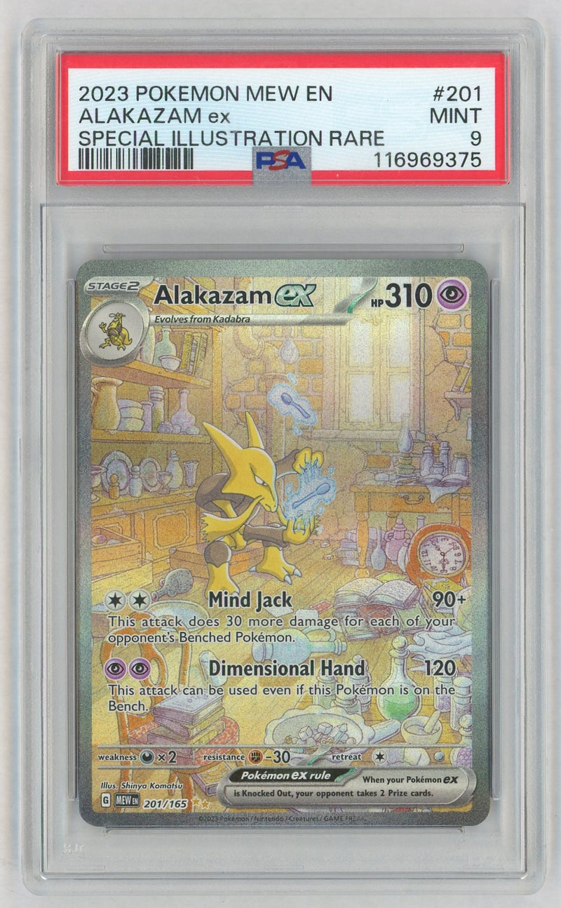 2023 Pokemon Scarlet and Violet 151 Special Illustration Rare Alakazam Ex #201 PSA 9