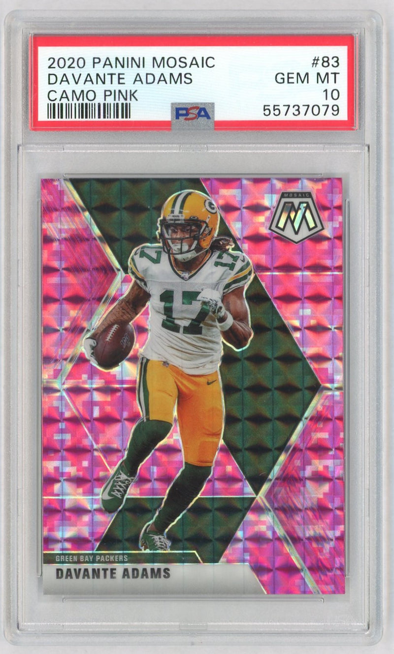 2020 Panini Mosaic Camo Pink Mosaic Davante Adams #83 PSA 10