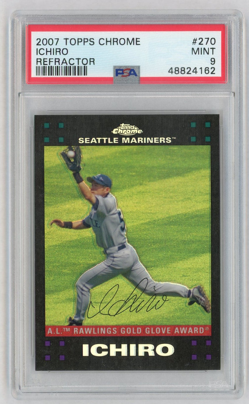 2007 Topps Chrome Refractor Ichiro Suzuki #270 PSA 9