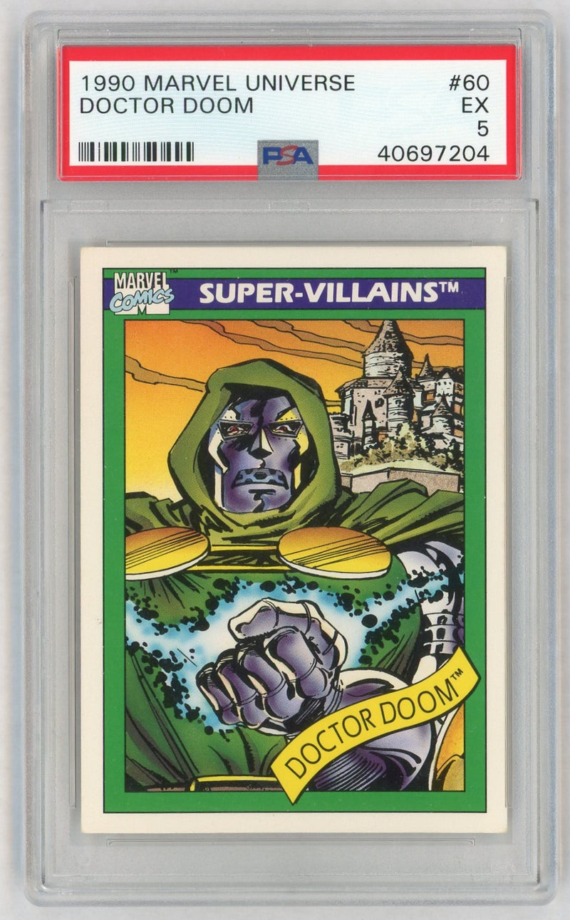1990 Marvel Universe Super Villains Doctor Doom #60 PSA 5