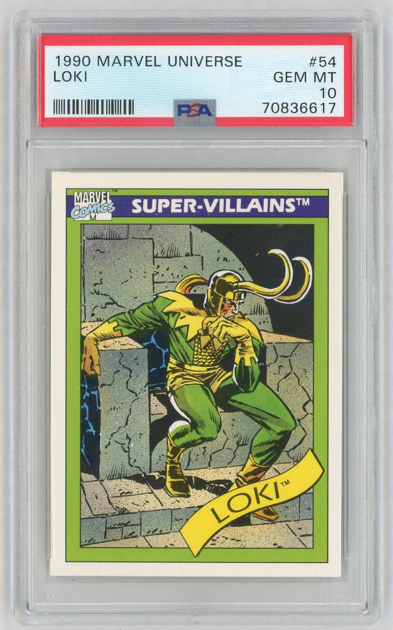 1990 Marvel Universe Series I (1990 Impel) English Loki #54 PSA 10