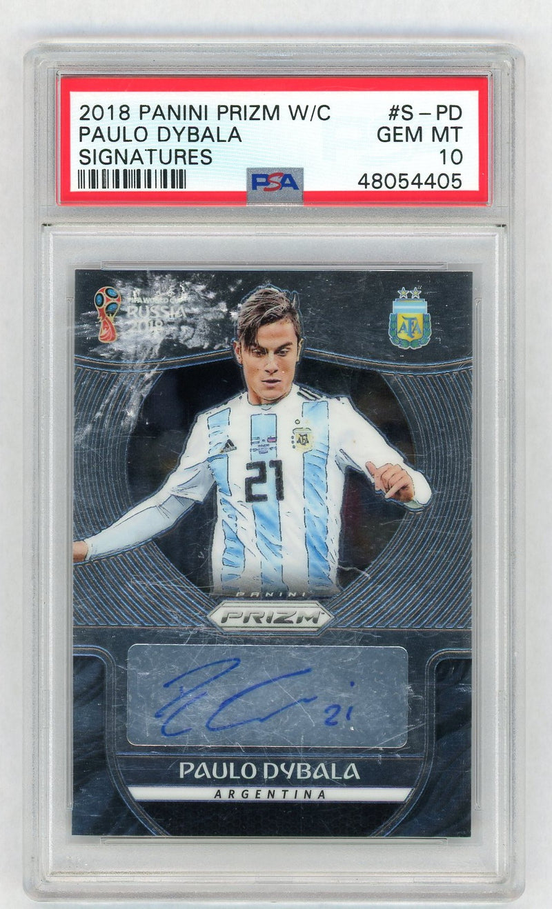 2018 Panini Prizm World Cup Signature Paulo Dybala #S-PD PSA 10