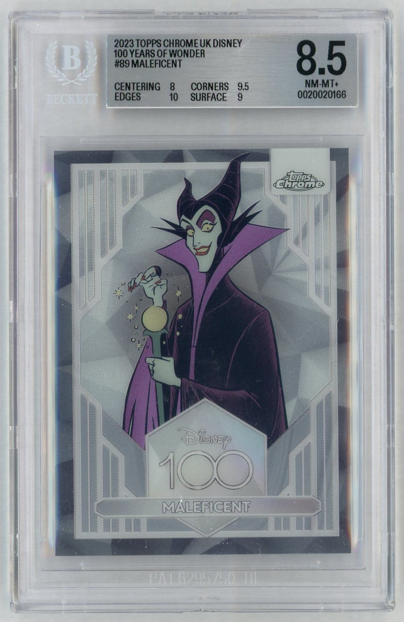 2023 Topps Chrome Uk Disney 100 Years of Wonder Maleficent #89 BGS 8.5