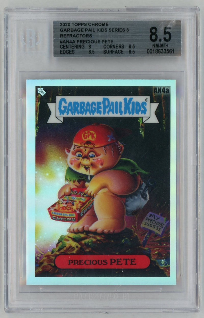 2020 Garbage Pail Kids Chrome Series 3 Refractors Precious Pete #AN4a BGS 8.5