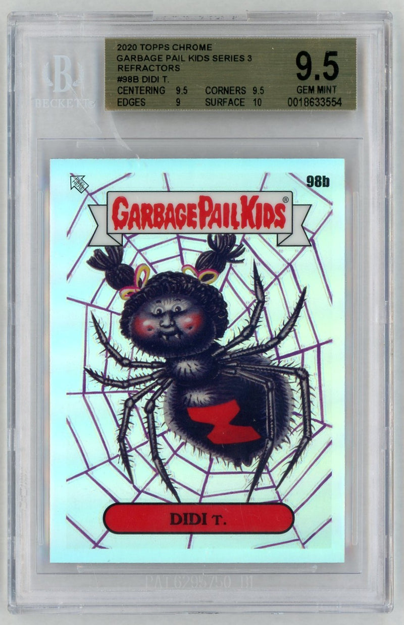 2020 Garbage Pail Kids Chrome Series 3 Refractors Didi T. #98b BGS 9.5