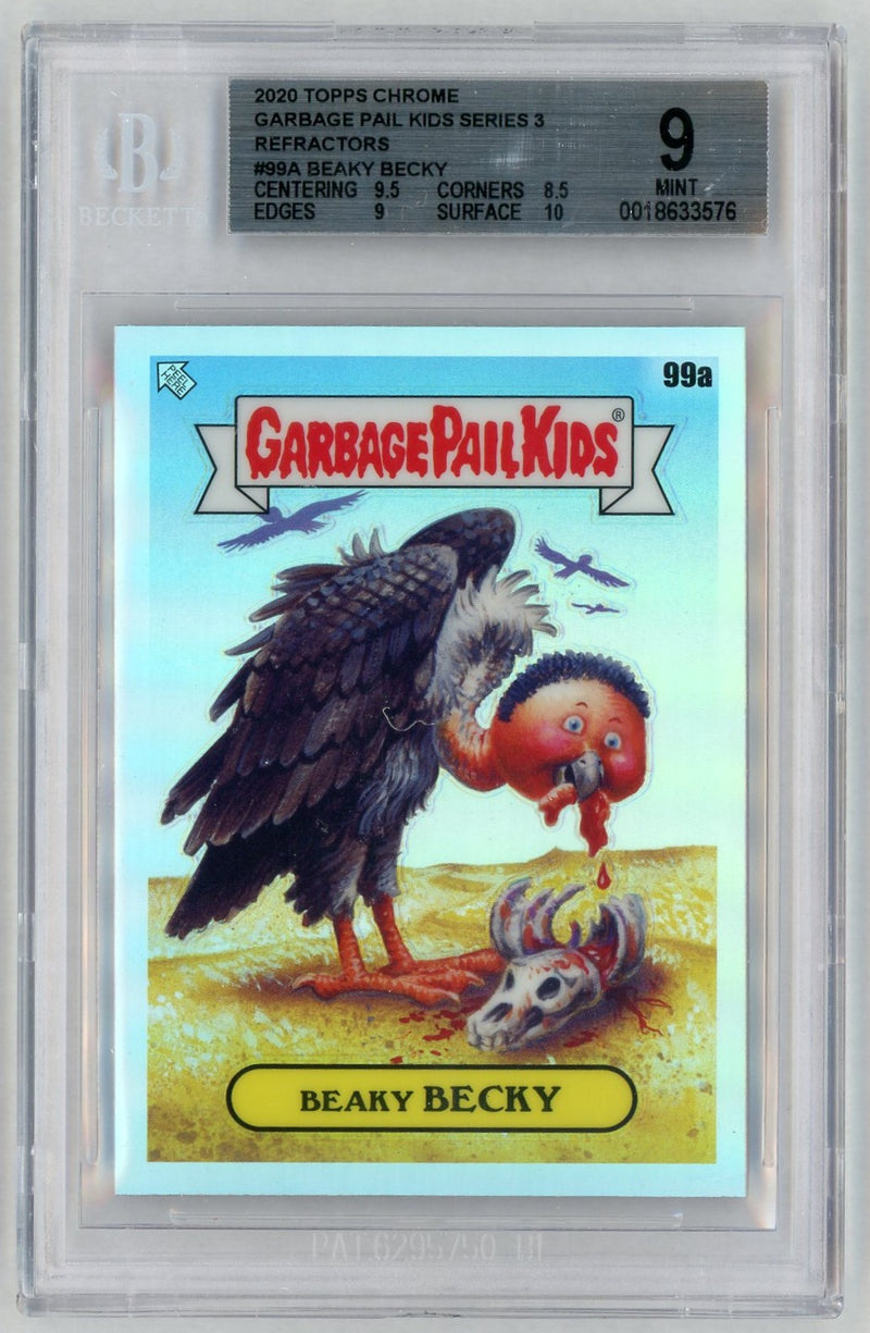 2020 Garbage Pail Kids Chrome Series 3 Refractors Beaky Becky #99a BGS 9