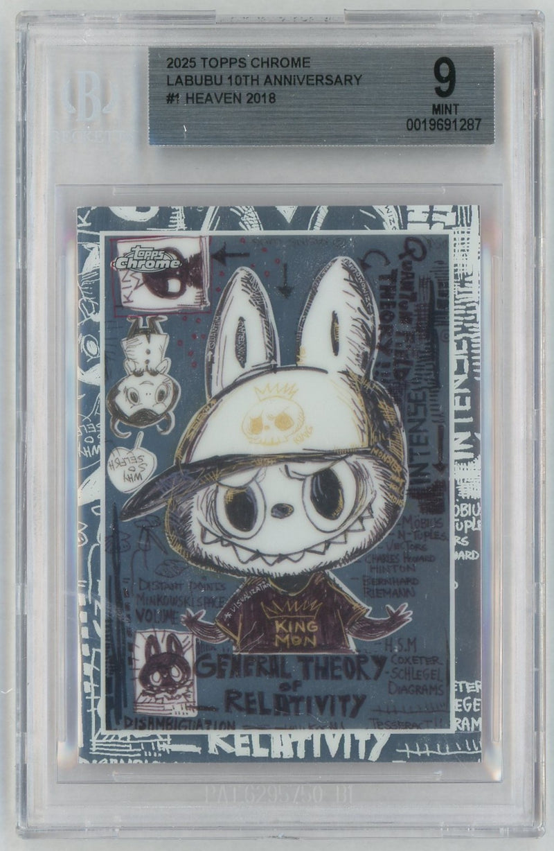 2025 Topps Chrome Labubu 10th Anniversary Heaven #1 BGS 9