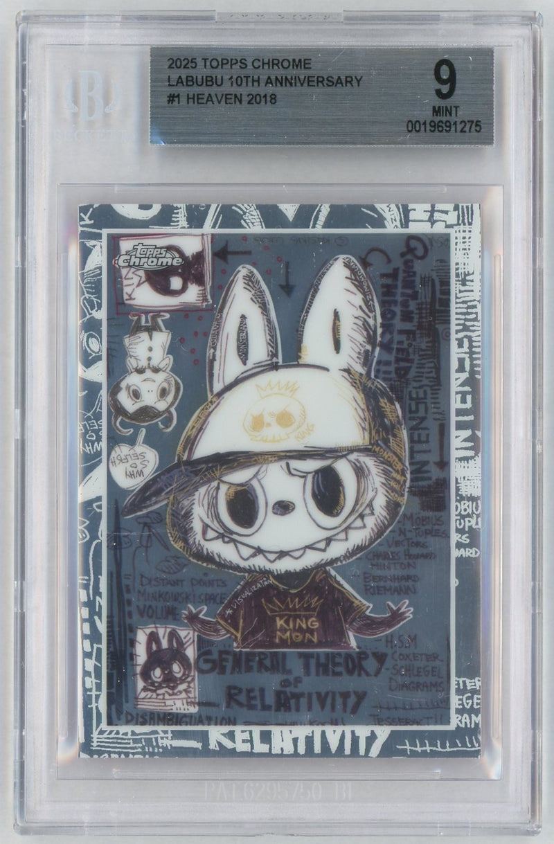 2025 Topps Chrome Labubu 10th Anniversary Heaven #1 BGS 9