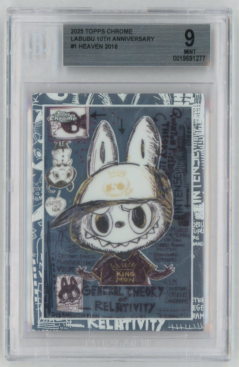 2025 Topps Chrome Labubu 10th Anniversary Heaven #1 BGS 9
