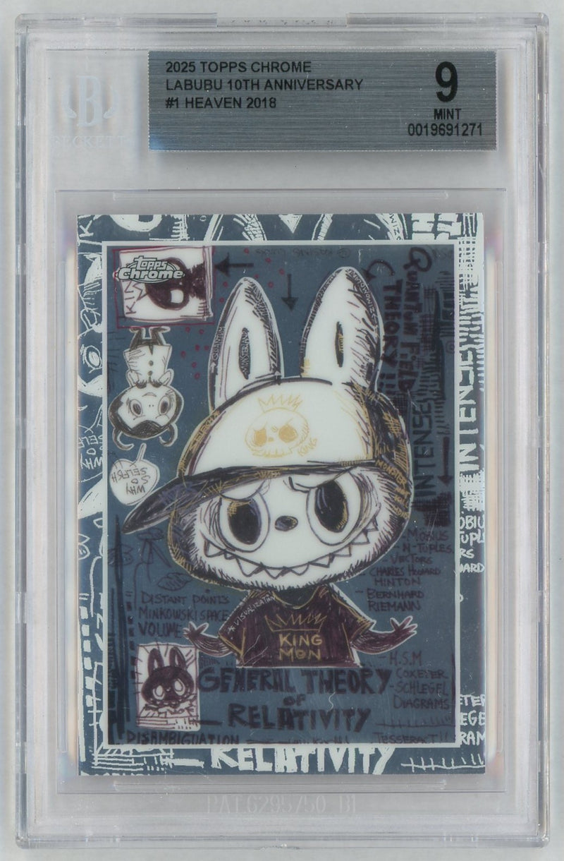 2025 Topps Chrome Labubu 10th Anniversary Heaven #1 BGS 9