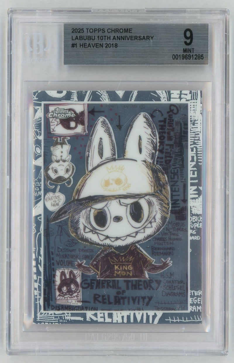 2025 Topps Chrome Labubu 10th Anniversary Heaven #1 BGS 9