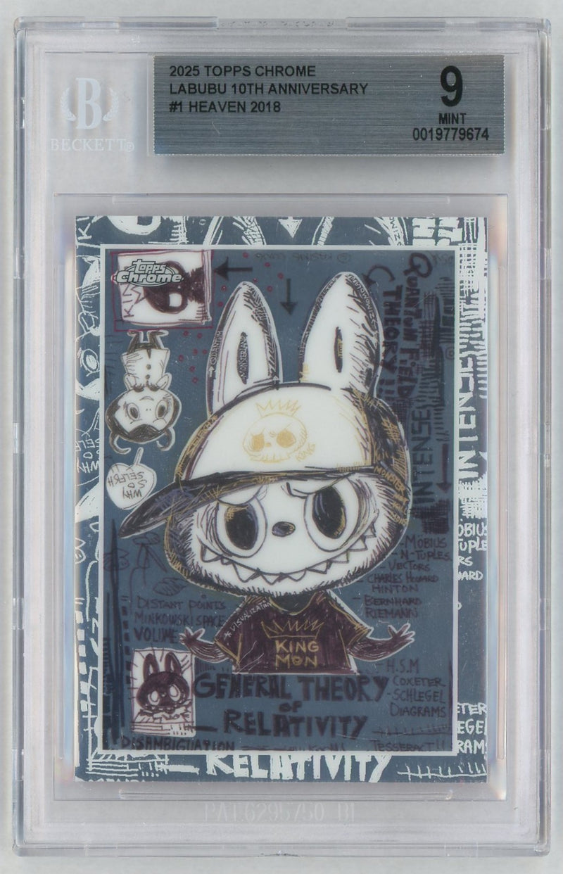 2025 Topps Chrome Labubu 10th Anniversary Heaven #1 BGS 9