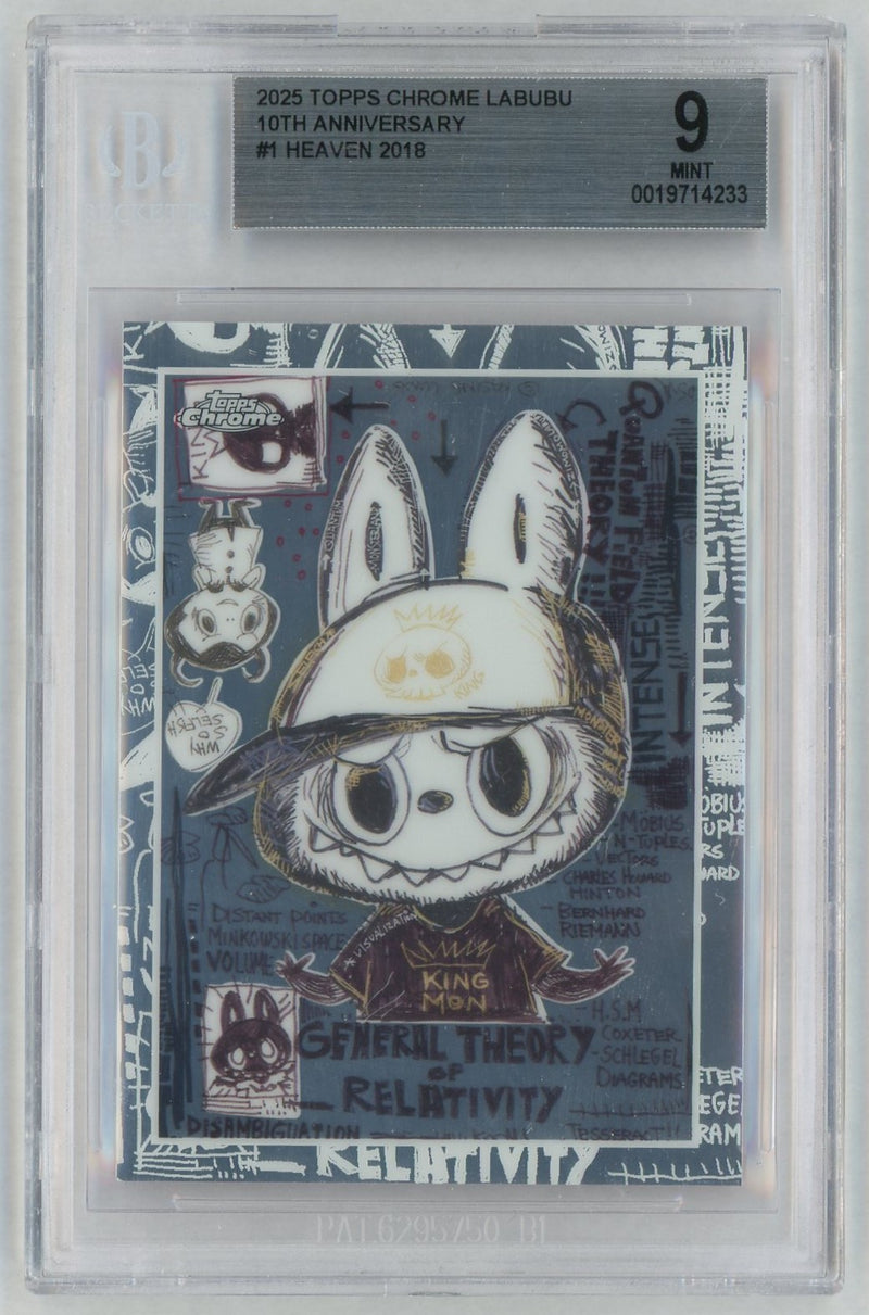 2025 Topps Chrome Labubu 10th Anniversary Heaven #1 BGS 9