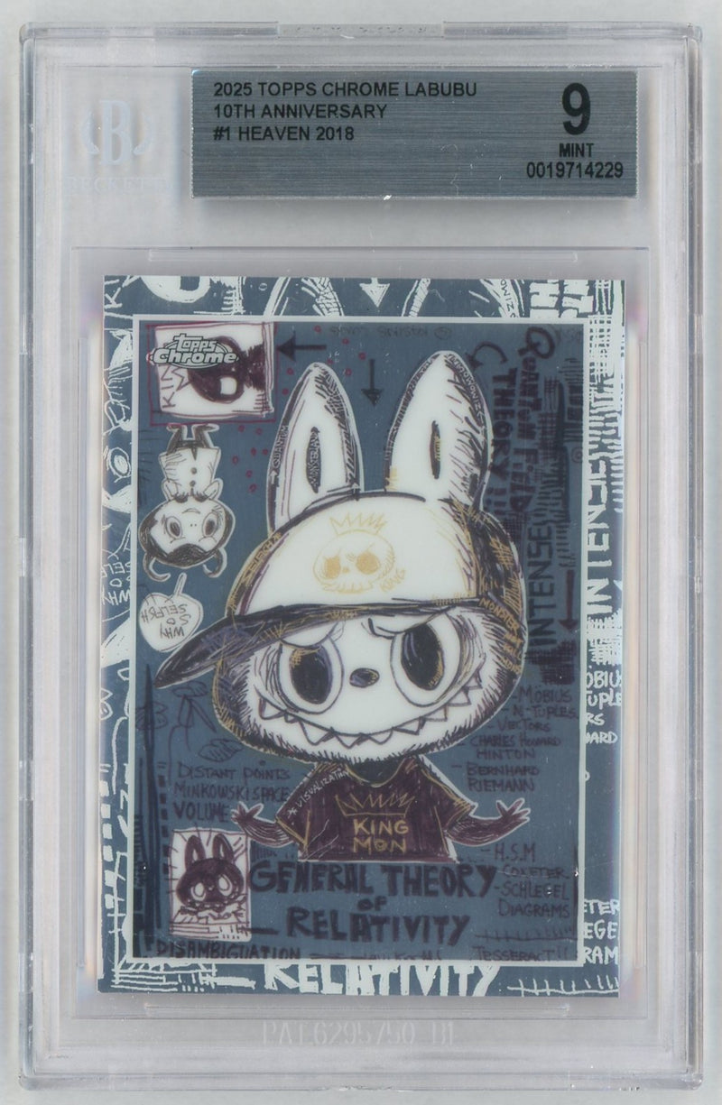 2025 Topps Chrome Labubu 10th Anniversary Heaven #1 BGS 9