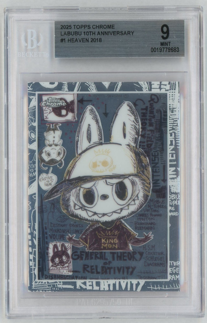 2025 Topps Chrome Labubu 10th Anniversary Heaven #1 BGS 9