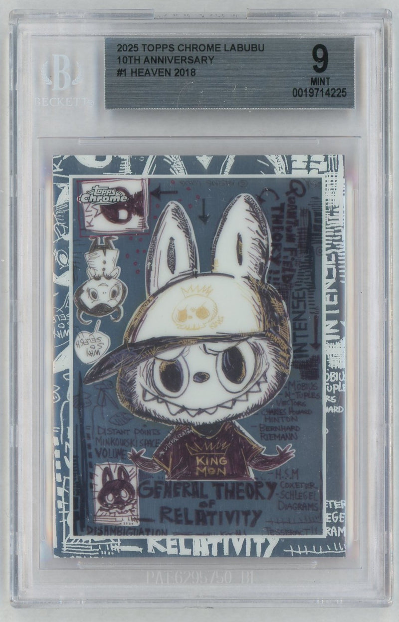 2025 Topps Chrome Labubu 10th Anniversary Heaven #1 BGS 9