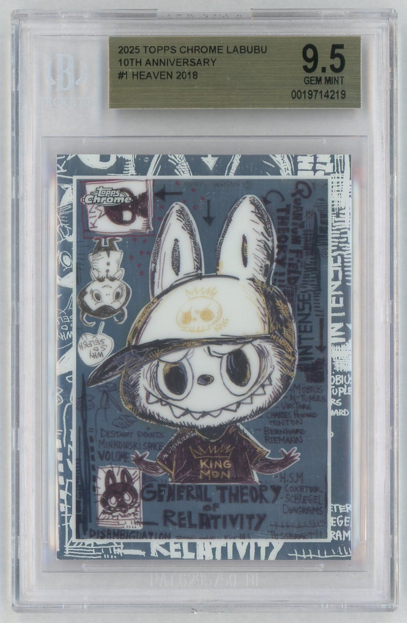 2025 Topps Chrome Labubu 10th Anniversary Heaven #1 BGS 9.5
